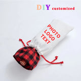 Personalised Christmas Red Wine Bag