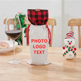 Personalised Christmas Red Wine Bag