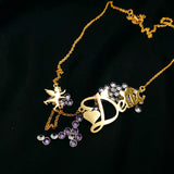 18k Stainless Steel Angel Cupid Name Necklace