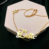 18k Stainless Steel Angel Cupid Name Necklace