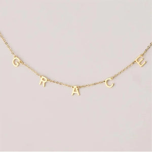 Custom Name Necklaces for Women Stainless Steel Letter Pendant