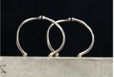 925 Sterling Silver Round Hoop Earrings Halloween Party Skull Jewelry