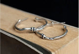 925 Sterling Silver Round Hoop Earrings Halloween Party Skull Jewelry
