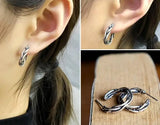 Real Antique 925 Sterling Silver Hoop Earrings Piercing Thorns Earring