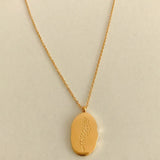 12 Months Birth Flower Necklace Stainless Steel Women Chain