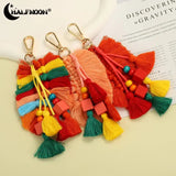 Bohemia Charm Tassel Keychain For Women Girl Car Bag Hanging Key Chain