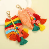 Bohemia Charm Tassel Keychain For Women Girl Car Bag Hanging Key Chain