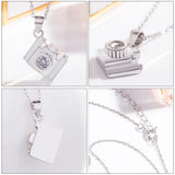 Personality Camera Pendant Choker 925 Sterling Silver Women's Necklace