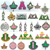 Enamel Sorority Society Logo Tray Charm Pendant