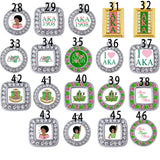 Enamel Sorority Society Logo Tray Charm Pendant