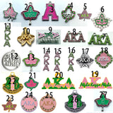 Enamel Sorority Society Logo Tray Charm Pendant