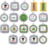 Enamel Sorority Society Logo Tray Charm Pendant