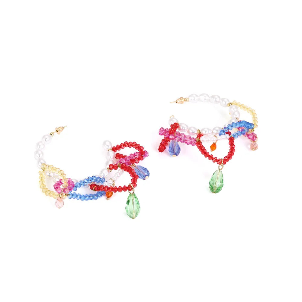 Colorful Beaded Tassel Earrings for Women