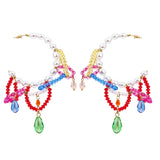 Colorful Beaded Tassel Earrings for Women