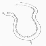 Hip-Hop Zircon Sword Pendant Necklace Multi-Layered Men's Jewelry