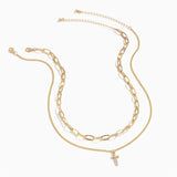 Hip-Hop Zircon Sword Pendant Necklace Multi-Layered Men's Jewelry