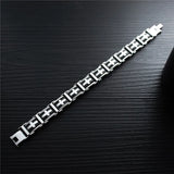 Men's Cross Stainless Steel Silicone Bracelet