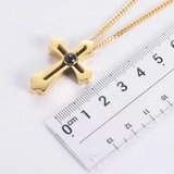 Personality Cross Projection Photo Necklace Men's Gift Men Jewelry