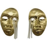 Personality Cry Face Metal Dangle Earrings For Women