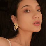 Personality Cry Face Metal Dangle Earrings For Women