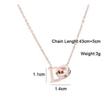 Crystal Circle Stainless Steel Necklace Letter D Choker Necklaces