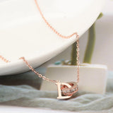 Crystal Circle Stainless Steel Necklace Letter D Choker Necklaces