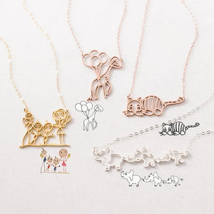 Hand Drawn Personality Necklace