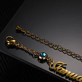 Personality Name Bracelets with Birthstone Nameplate Stainless Steel Chain