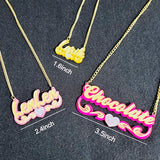 Acrylic Bamboo Earrings Necklace Set