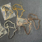 Africa Map Earrings & Pendant Set