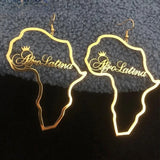 Africa Map Earrings & Pendant Set