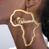 Africa Map Earrings & Pendant Set