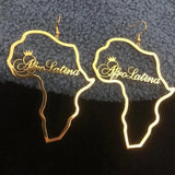 Africa Map Earrings & Pendant Set