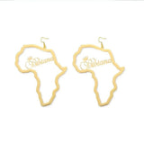 Africa Map Earrings & Pendant Set