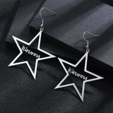 Personality Name Earrings Star Hollow Pendant