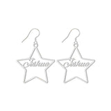 Personality Name Earrings Star Hollow Pendant
