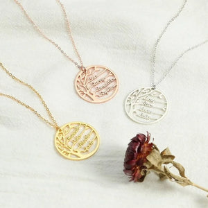 Tree of Life Pendant Stainless Steel Choker Necklace