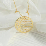 Tree of Life Pendant Stainless Steel Choker Necklace