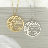 Tree of Life Pendant Stainless Steel Choker Necklace