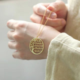 Tree of Life Pendant Stainless Steel Choker Necklace