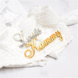 Personalized Name Lapel Butterfly Buckle Brooch