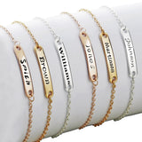 Personalized Stainless Steel Strip Bangle Bracelet
