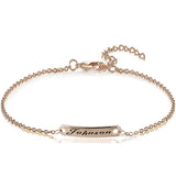 Personalized Stainless Steel Strip Bangle Bracelet