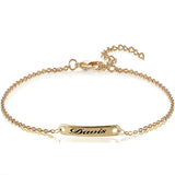 Personalized Stainless Steel Strip Bangle Bracelet