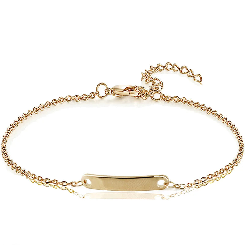 Personalized Stainless Steel Strip Bangle Bracelet