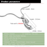 925 Silver Zircon Choker Pendant Necklace
