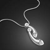 925 Silver Zircon Choker Pendant Necklace
