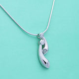 925 Silver Zircon Choker Pendant Necklace