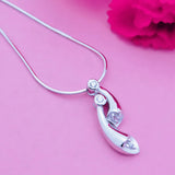 925 Silver Zircon Choker Pendant Necklace
