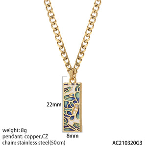 Personality Disc Art Pendant Necklace Punk Flower Choker